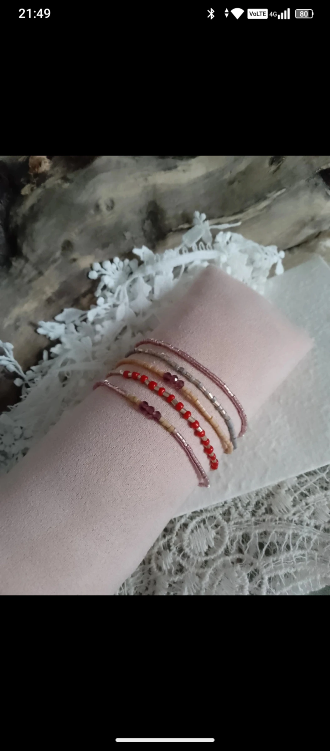 Lot de 5 bracelets en perles de rocaille